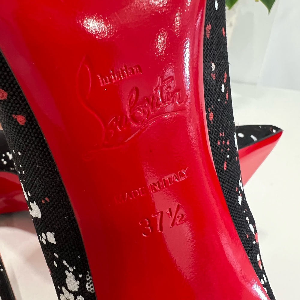 Christian Louboutin Black and Red Heels - Picture 6 of 8